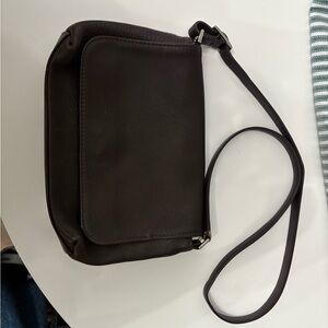 Coach Dark Brown Leather Messenger Bag